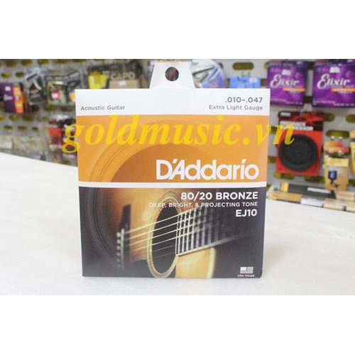 Dây Đàn Guitar Acoustic - D'Addario EJ10
