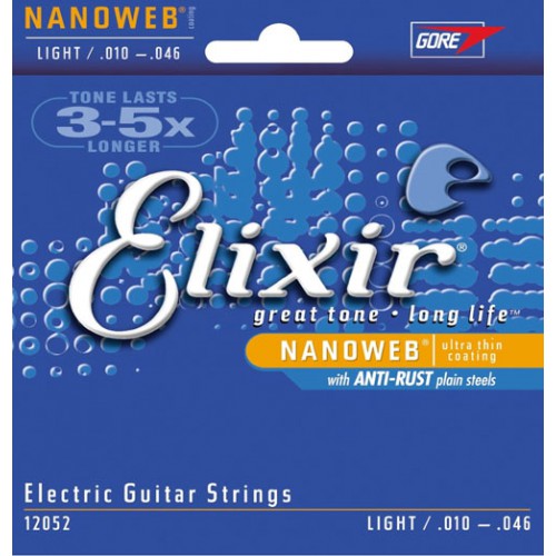 Dây đàn guitar điện Elixir 12052 Size 10 Nanoweb Super Light 