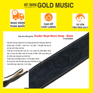 Fender 0990660006 dây đeo guitar Road Worn BLK 0990660006 2