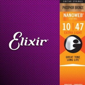 ELIXIR 16002 Dây đàn Guitar Acoustic Phosphor Bronze NANOWEB® Extra Light 16002 1