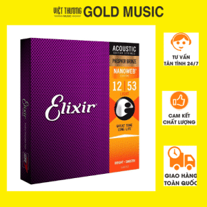 Dây Đàn Guitar Acoustic Elixir 16052 Size 12 Phosphor-Bronze Elixir 16052