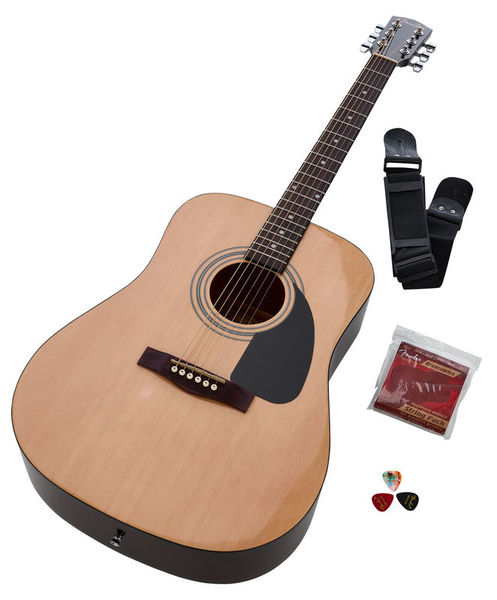 fender-fa-115-fender-acoustic-pack-3 Mặt trước đàn FA-115 được làm bằng gỗ spruce ghép