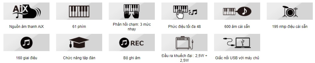tong quan dan organ casio ct-x700