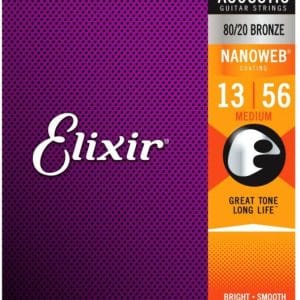 ELIXIR 3313211102 DÂY ĐÀN GUITAR ACOUSTIC 80/20 13-56 788365704.elixir nanoweb bronze 13 56 set corzi chitara acustica 3313211102