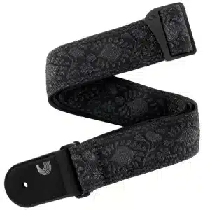 D'ADDARIO DÂY ĐEO GUITAR MONTERY BLACK TUBULAR 50TB01 day deo dan guitar daddario 50tb01