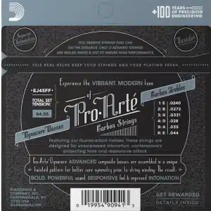 D'ADDARIO DÂY ĐÀN GUITAR NYLON ARTE CABON NORM TENS EJ45FF day guitar classic daddario ej45ff
