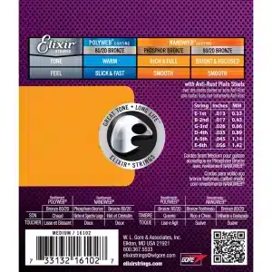 ELIXIR 3313216102 DÂY ĐÀN GUITAR ACOUSTIC PHOSPHOR 13-56 elixir med 13 56 nanoweb phosphor bronze 2 800x