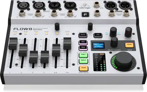 behringer flow 8 digital mixer 8 input 2 fx usb audio interface 4