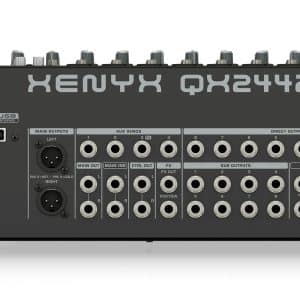 behringer qx2442usb mixer analog 24 input 4 2 bus tich hop mic preamp eq usb fx