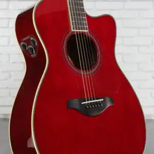 dan guitar yamaha fs ta transacoustic concert ruby red 1