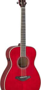 dan guitar yamaha fs ta transacoustic concert ruby red 4