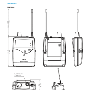 EW IEM G4-twin-A (A: 516 - 558 MHz) Bộ Nhận Và Phát Không Dây (2x Bodypack Receivers) Sennheiser ew iem g4 twin 1
