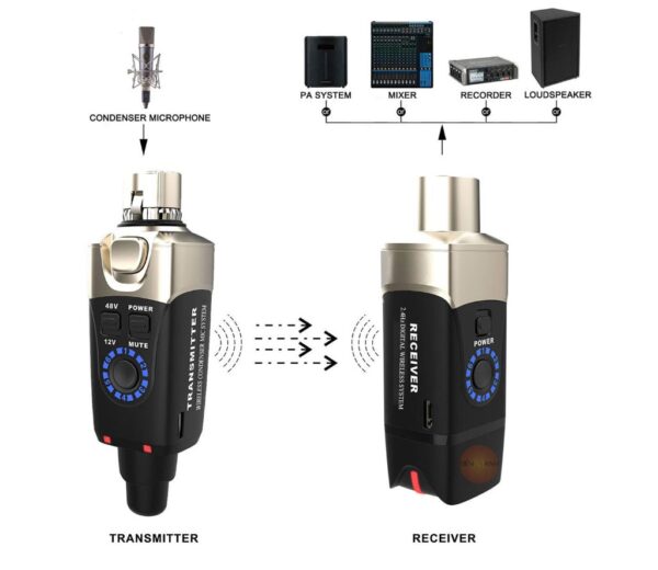 micro khong day xvive u7 saxophone and trumpet wireless system