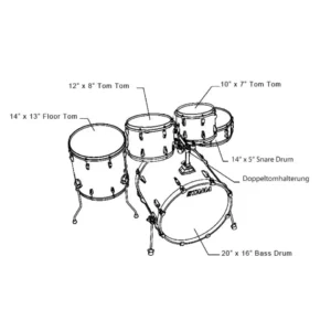 TAMA RM50YH6-WH Rhythm Mate 5-Piece Drum Kit w/Hardware, White tama rm50yh6