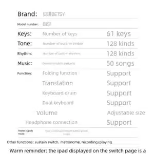 dan piano dien betsy b151 20