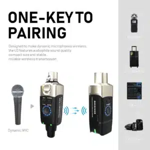 Bộ Wireless Xvive U3 , Thu Phát Không Dây Cho Micro Dynamic bo wireless xvive u3 thu phat khong day cho micro dynamic 4