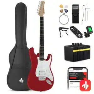 DONNER DST 100R RED ELECTRIC GUITAR BUNDLE EC1166 2
