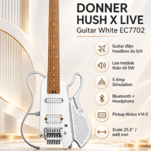 DONNER HUSH X LIVE GUITAR WHITE EC7702