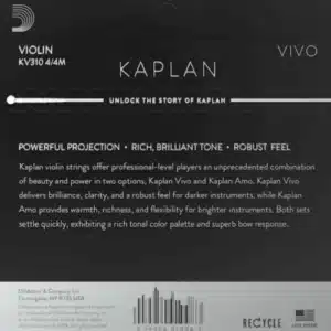 D'ADDARIO DÂY ĐÀN VIOLI KAPLAN VIVO E 4/4 MED KV311-4/4M daddario day dan violin kaplan vivo e 4 4 med kv311 4 4m