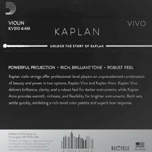 daddario day dan violin kaplan vivo e 4 4 med kv311 4 4m daddario day dan violin kaplan vivo e 4 4 med kv311 4 4m