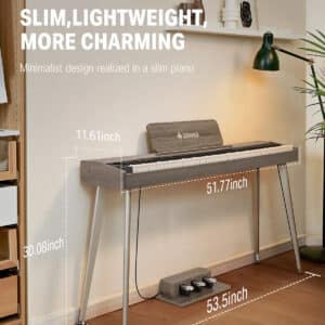donner digital piano ddp 60 mau gray wood ec6787