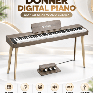 donner digital piano ddp 60 mau gray wood ec6787