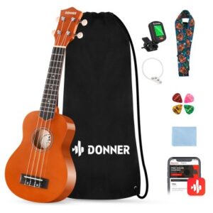 donner ukulele dus 10m soprano bundle ec1251 2
