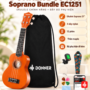 donner ukulele dus 10m soprano bundle ec1251