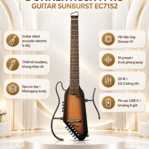 dan guitar donner hush i pro sunburst ec7152
